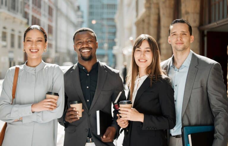 Fearless in business and the law. Shot of a group of lawyers together.