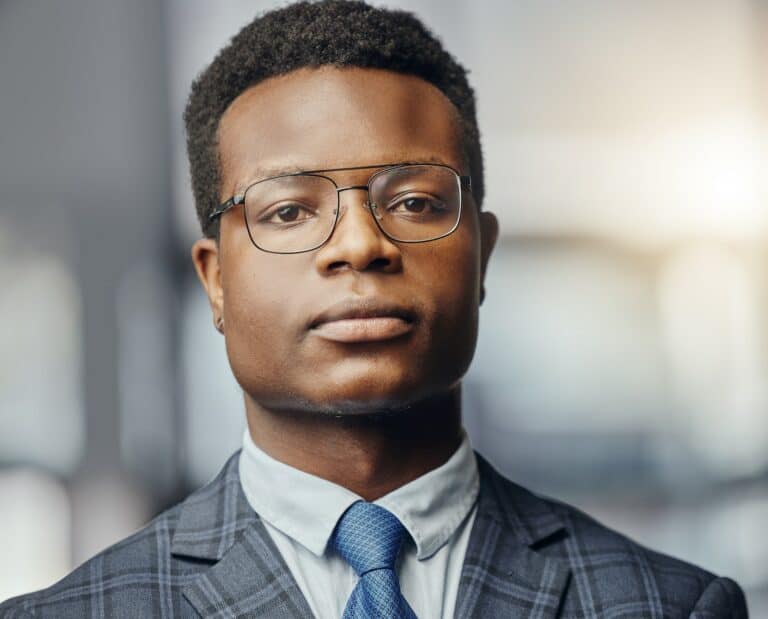 The face of the future of law. Shot of a young male lawyer at work.